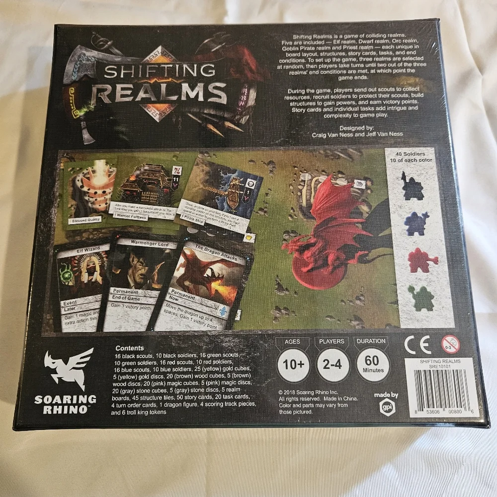 New sealed Shifting Realms Game White Wizard Games Van Ness